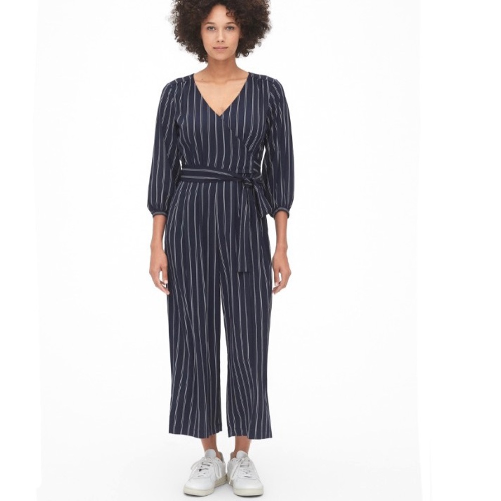 Gap Wide-Leg Wrap Jumpsuit